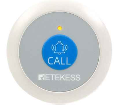 Aptarnaujančio personalo iškvietimo sistemos mygtukas TH009 baltas